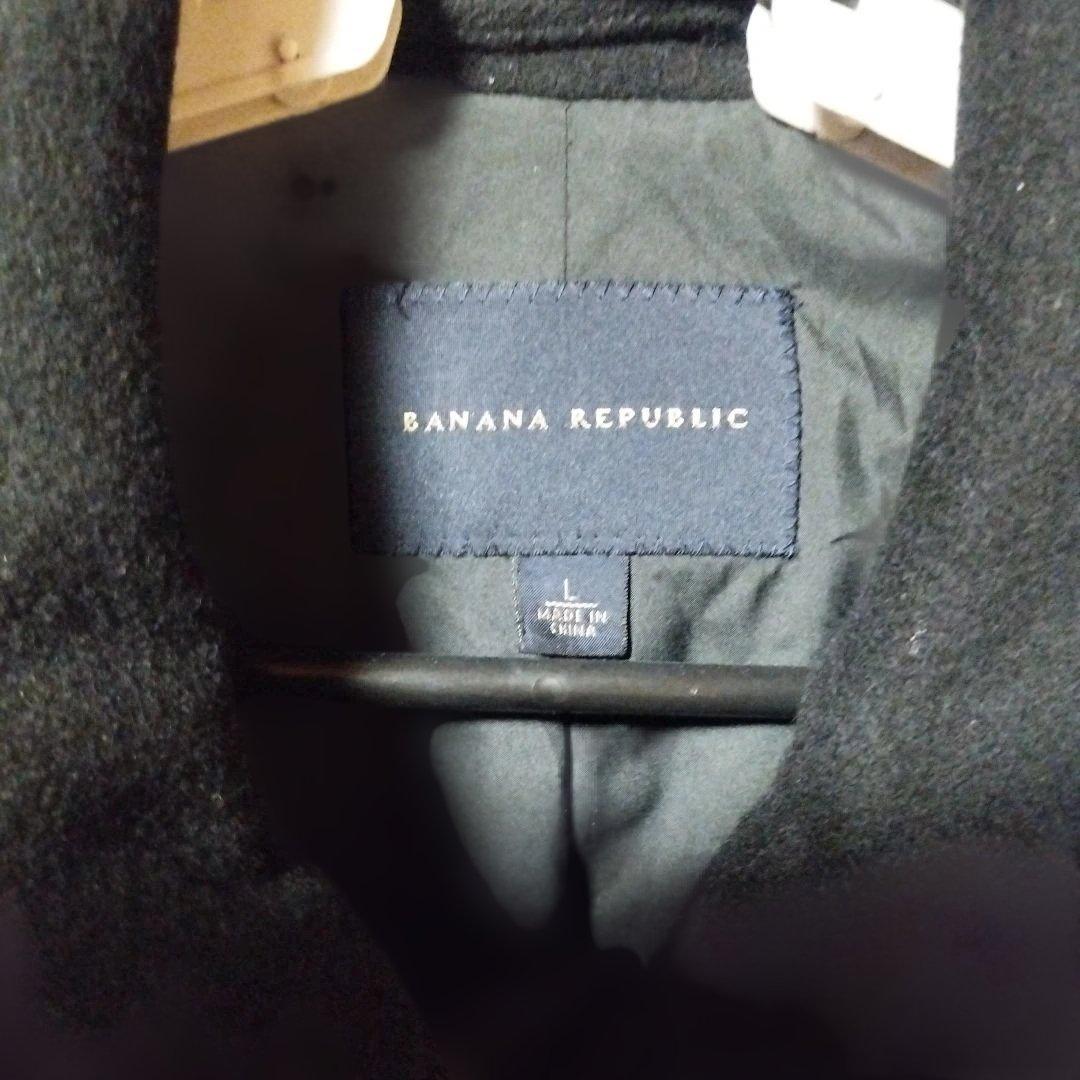 USA古着バナナリパブリック カシミヤ入り高品質ウールジャケット 黒 Lブルゾン