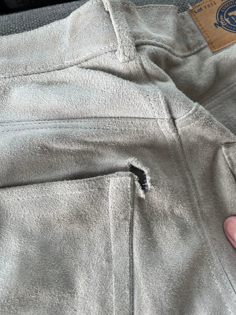 90s GOODENOUGH スエードパンツ ジャンク品 W32 L30