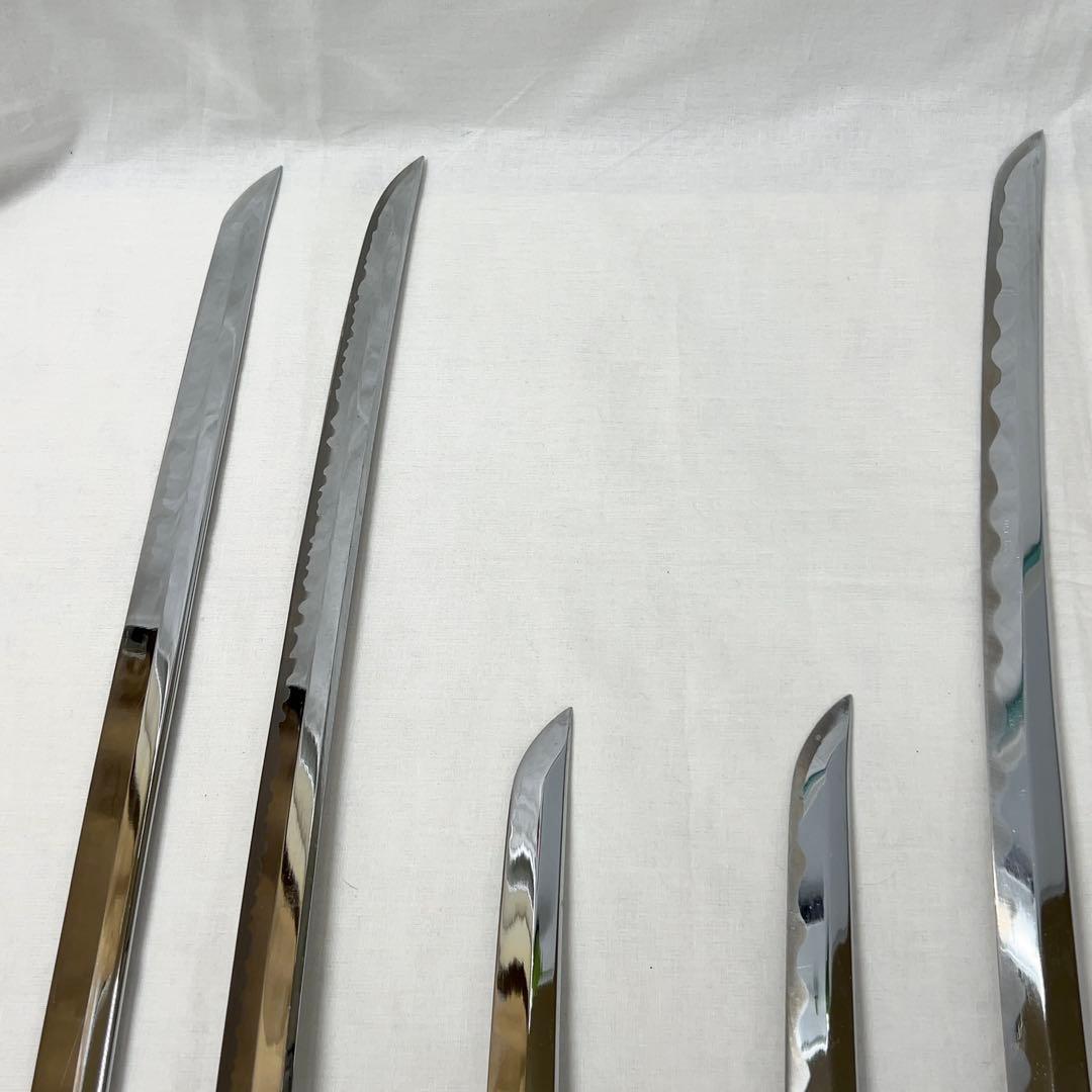 【傷あり】B 模造刀 10本 まとめ 透かし鍔 太刀鍔 太刀 脇差 白鞘