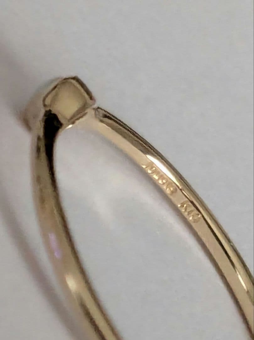 Jouete K10 イエローゴールド ピンキーリング オパール 5号