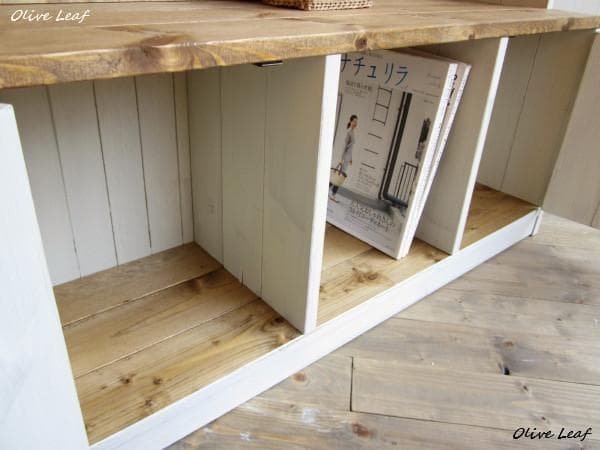 サイズオーダー可！●２扉ローキャビネット●無垢材シャビーホワイト●受注製作