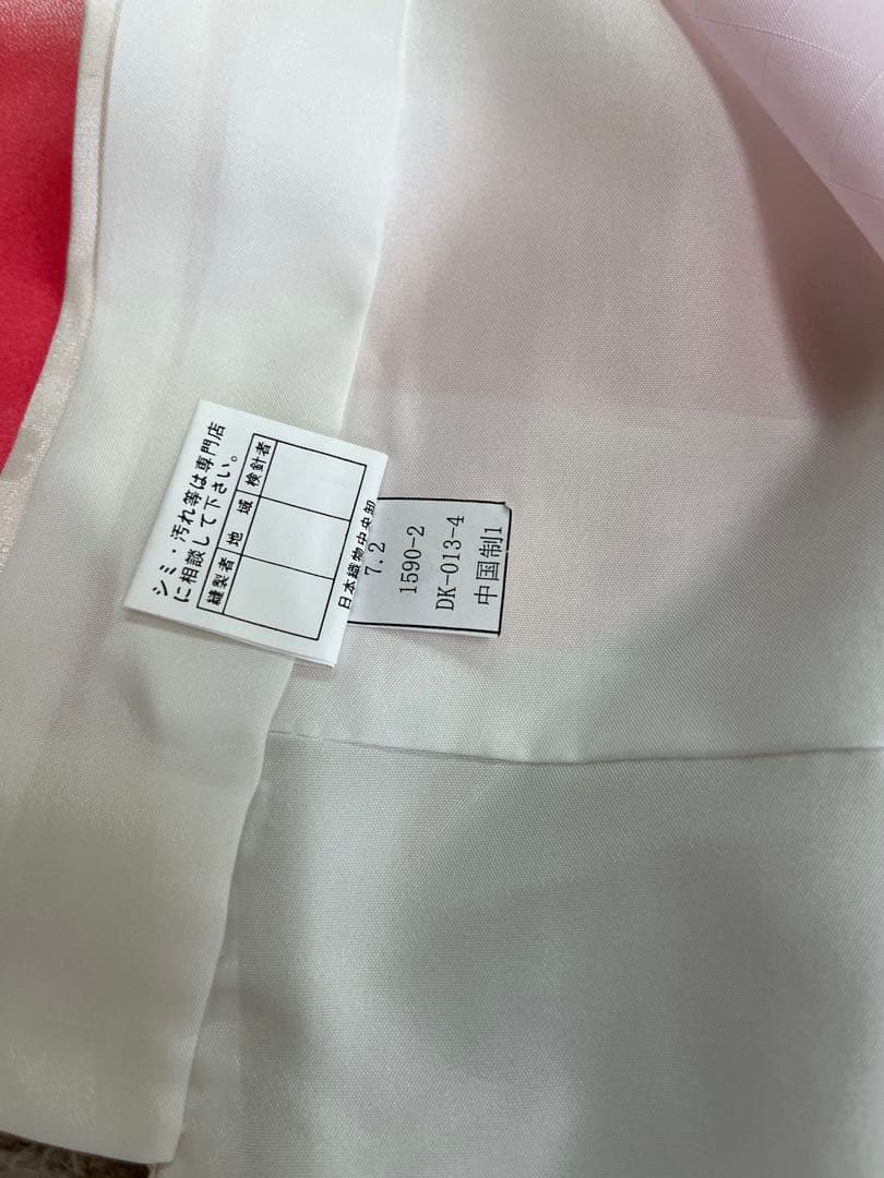 新品★七五三　きものと長襦袢　2点　四つ身　正絹（表地のみ）　C08