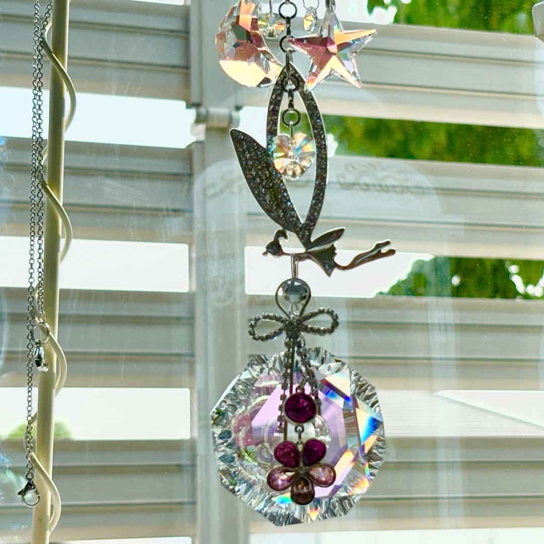 ブルーAB✩.*˚SWAROVSKIサンキャッチャー