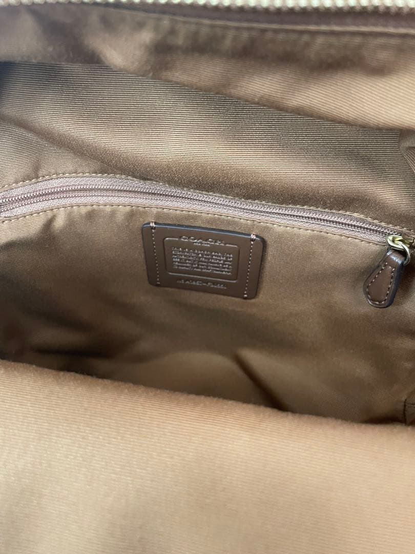 週末セール❗ コーチ　COACH　ブラウン　茶色　レザー　リュック　バックパック