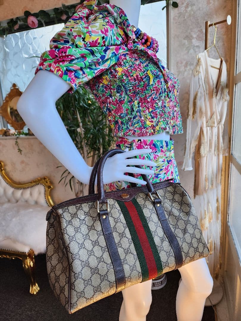 GUCCI グッチ ヴィンテージ ボストンバッグ