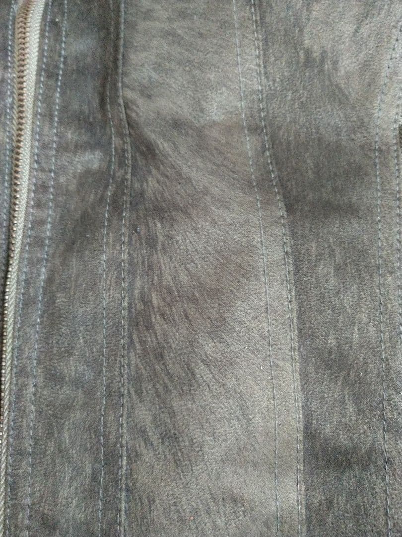 トルネードマート マイクロスウェード ファー ライダースジャケット アニマル調