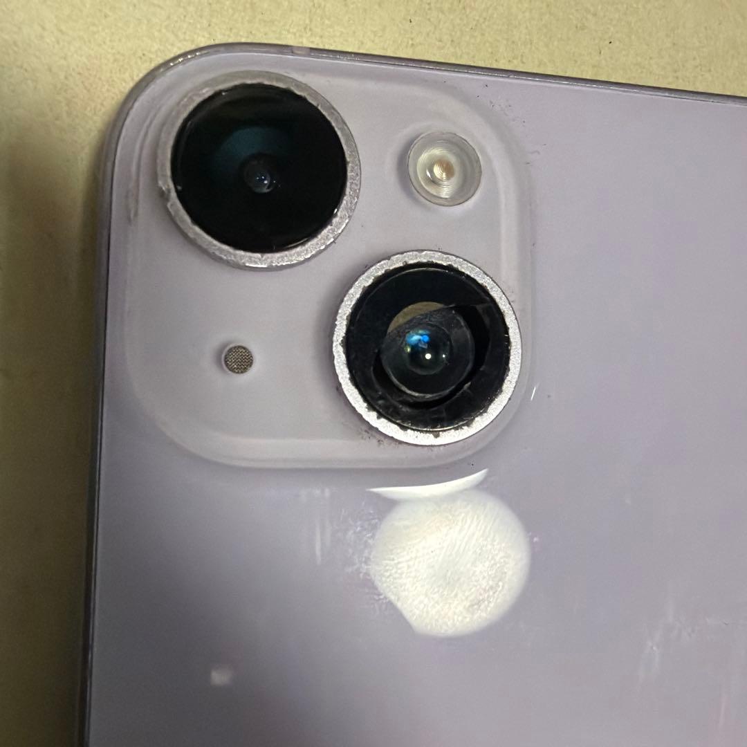最終値下げApple iPhone 14Plus パープル 128GBカメラ破損