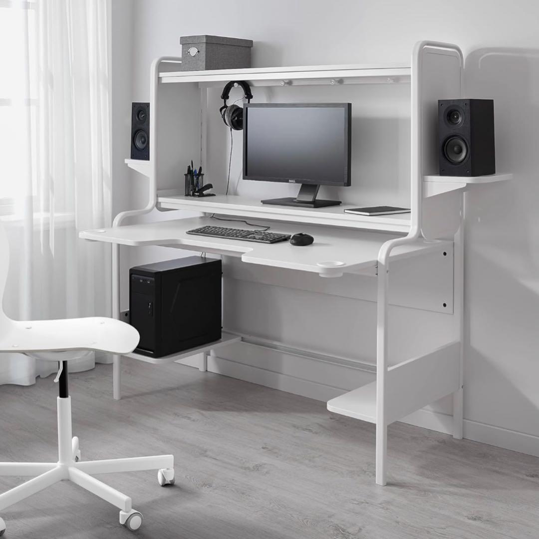 【IKEA イケア】ゲーミングデスク FREDDE フレッデ ホワイト　2/1〆