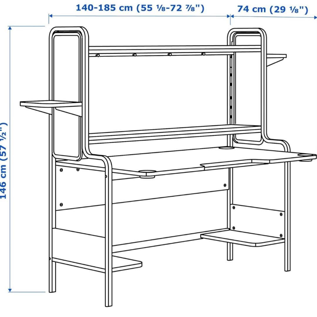 【IKEA イケア】ゲーミングデスク FREDDE フレッデ ホワイト　2/1〆