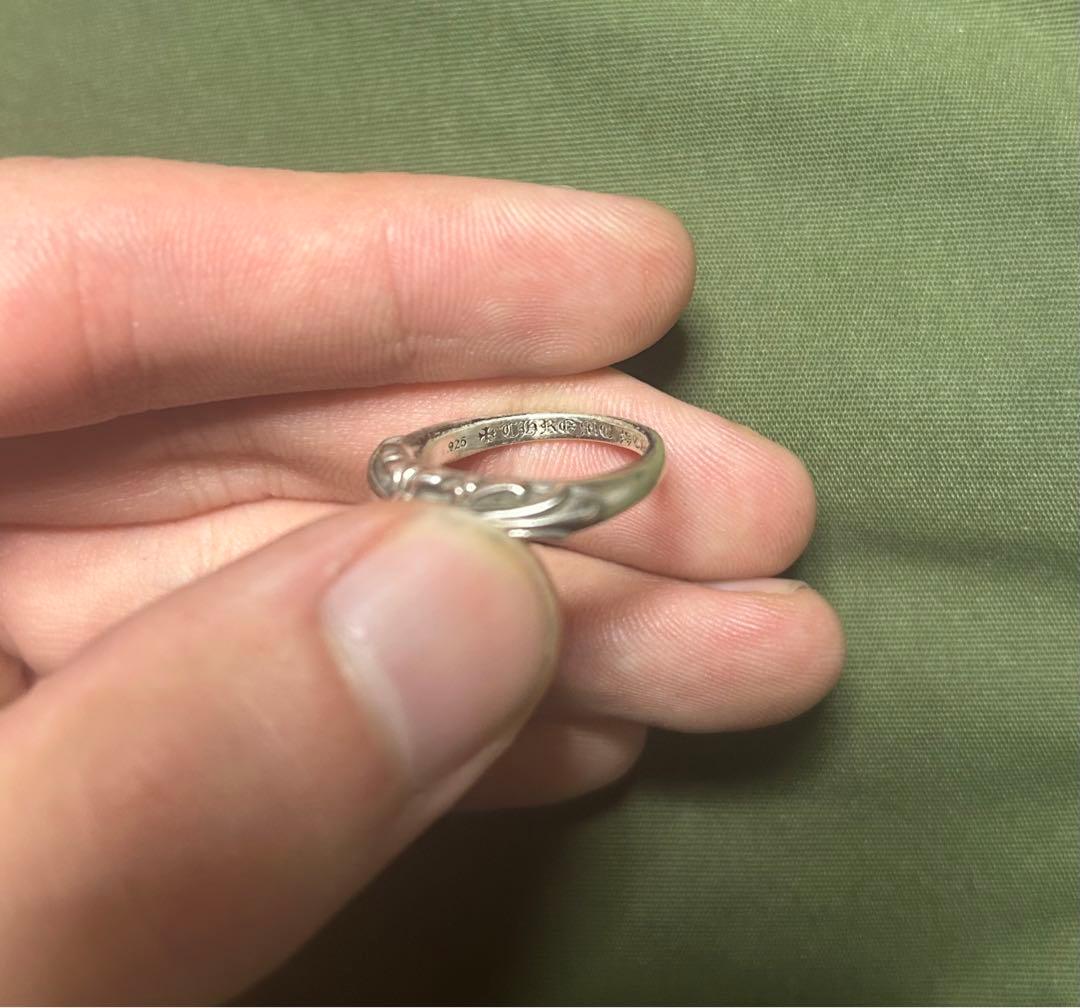 クロムハーツ ベビークラシックフローラルクロスリング　12号　US6