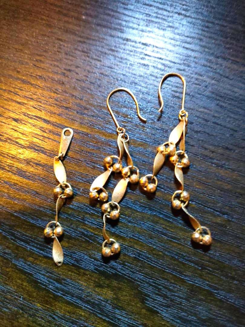 一点物＊イタリアン/14ｋピアス＊揺れるロングピアス＊珍しいプレゼント付き