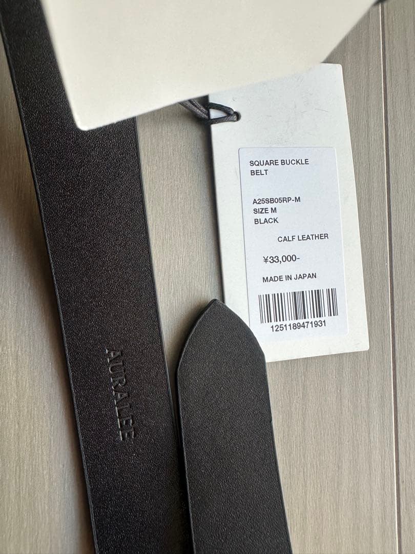 Auralee square buckle belt スクエアバックルベルト
