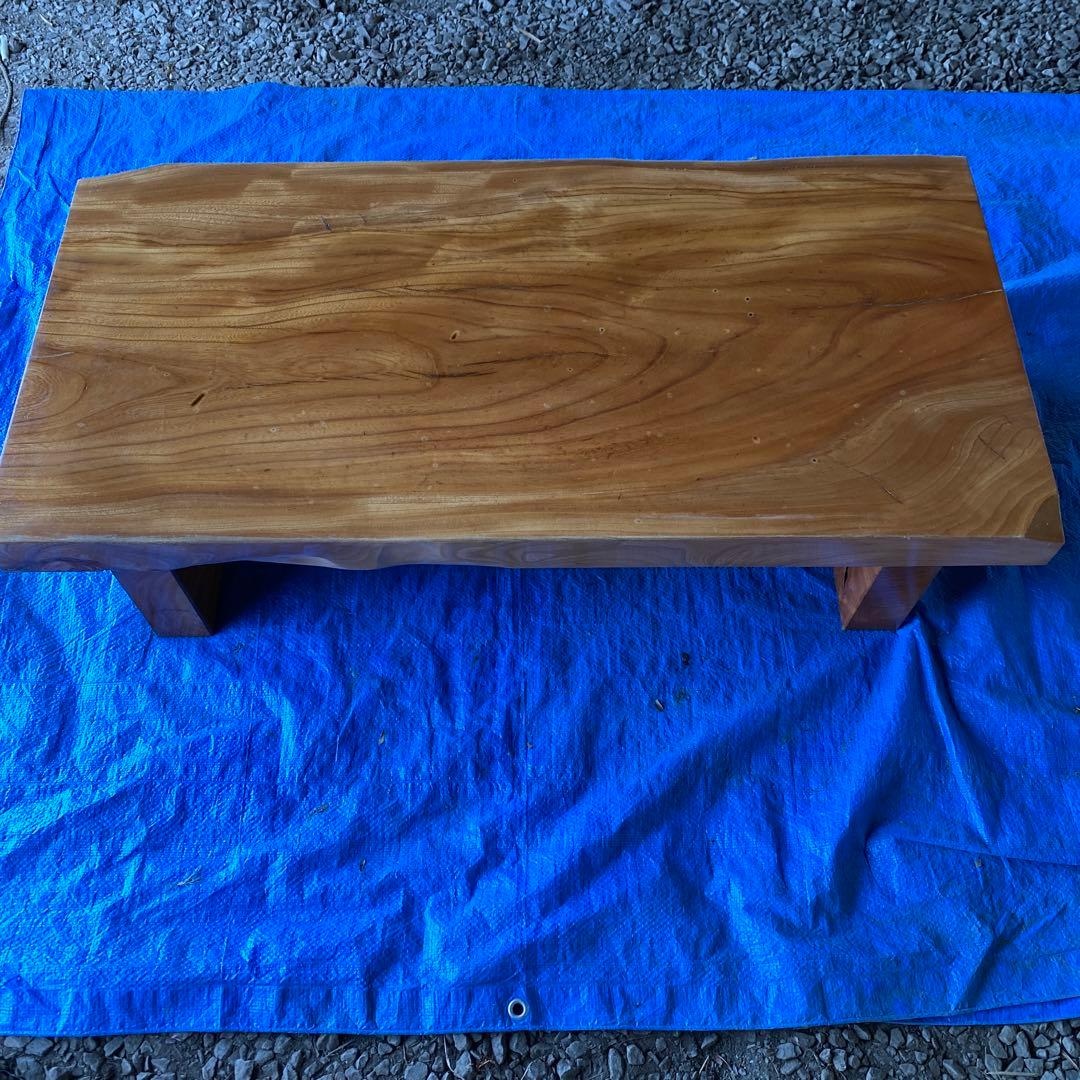 ② 座卓 ダイニング テーブル 天然木 一枚板 ちゃぶ台