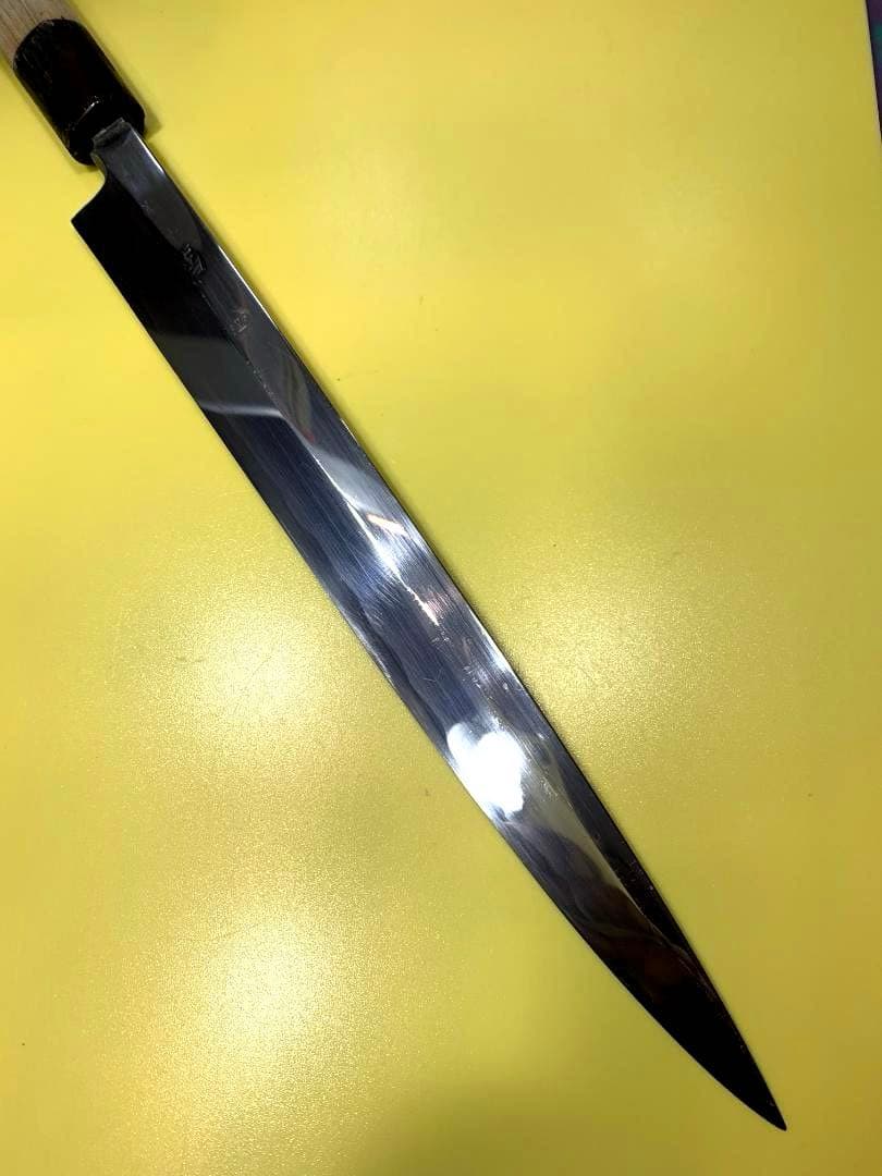 鍔屋　柳刃包丁　本鍛錬　刃渡り27cm　（特別価格）