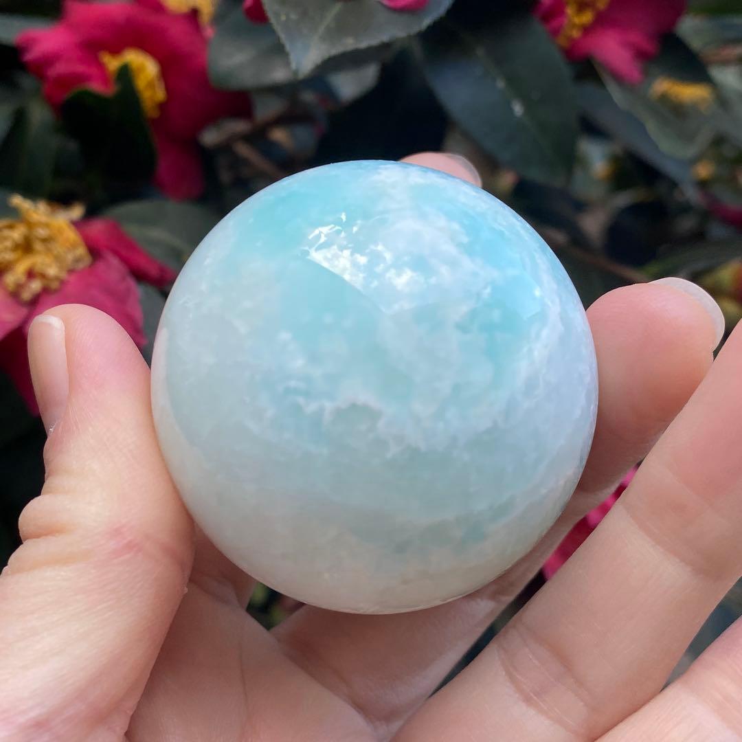 極美 ブルーアラゴナイト スフィア 46mm