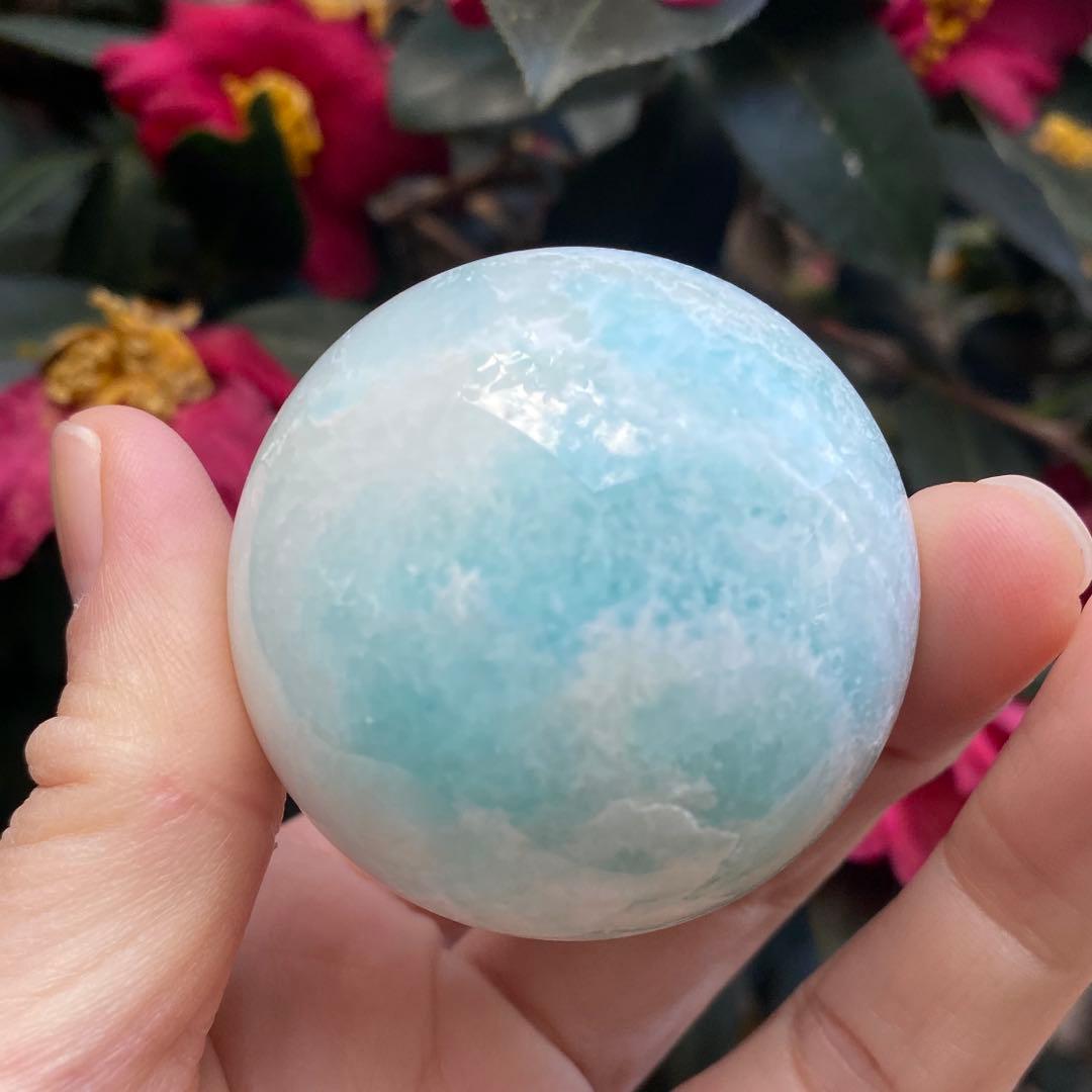 極美 ブルーアラゴナイト スフィア 46mm