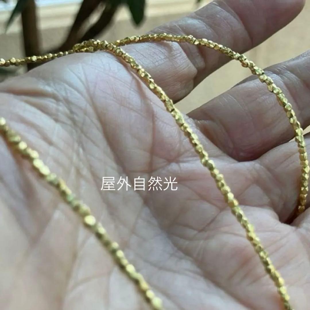 カレンシルバー　18KGP ランダムカットビーズ 38cm