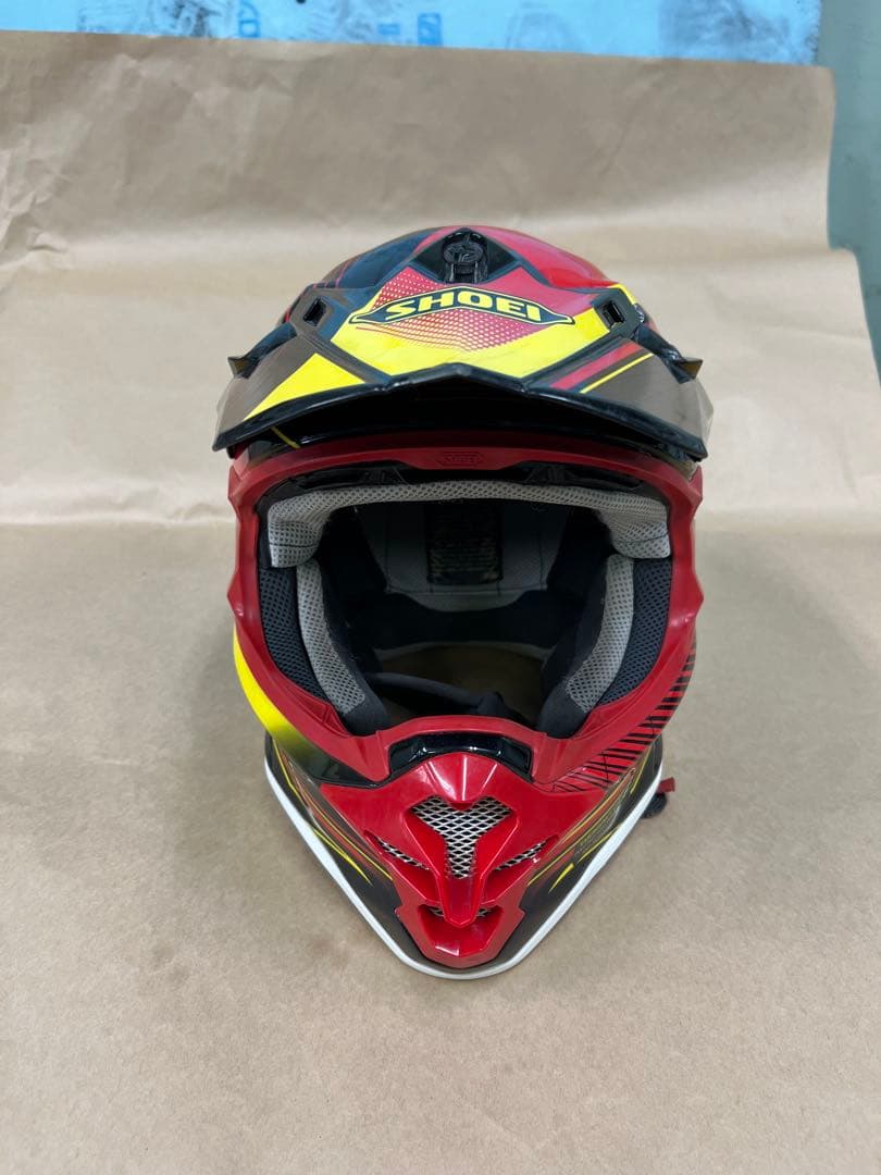 SHOEI フルフェイスヘルメット レッド/ブラック/イエロー