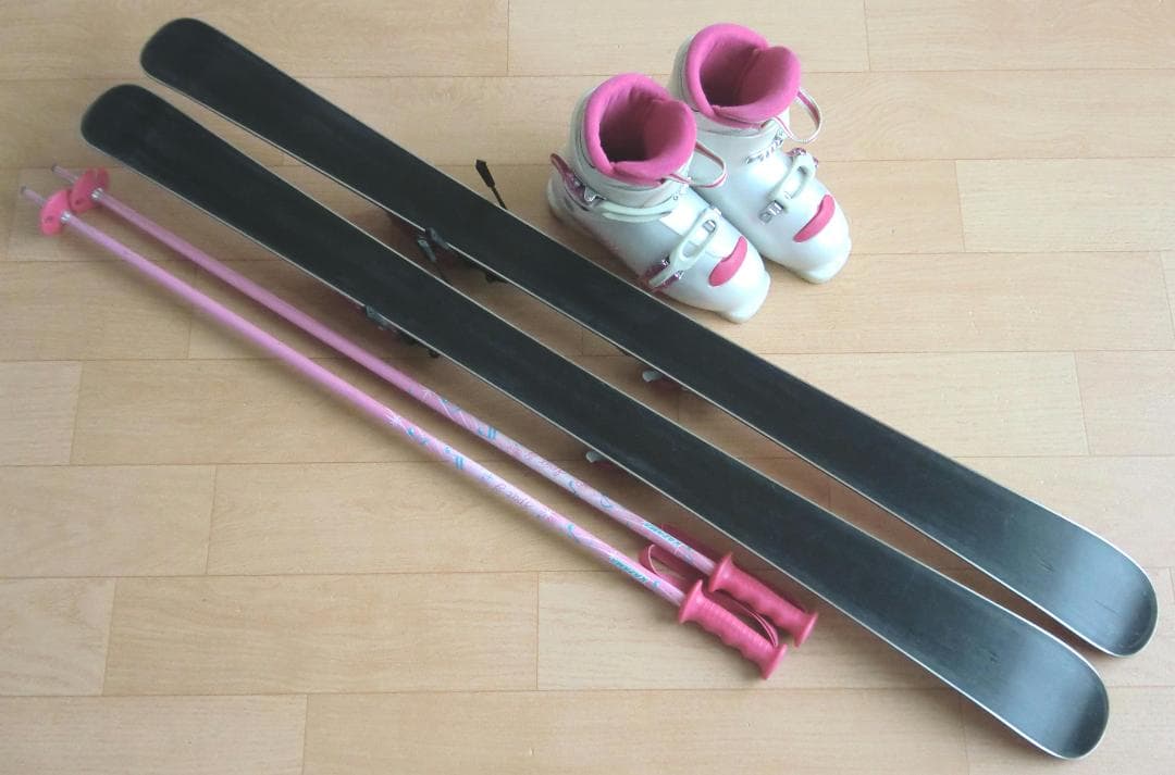■■送料無料■KAZAMA■子供用スキーセット■116/22■WAX■女の子■■