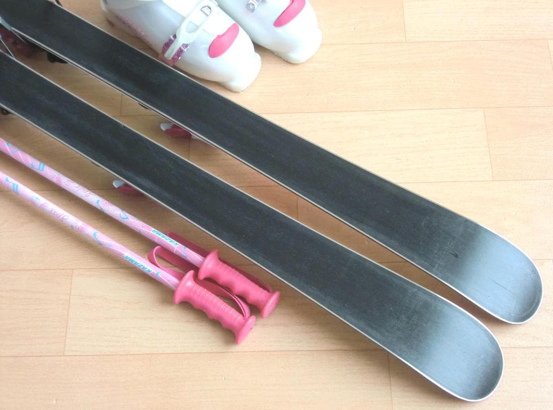 ■■送料無料■KAZAMA■子供用スキーセット■116/22■WAX■女の子■■