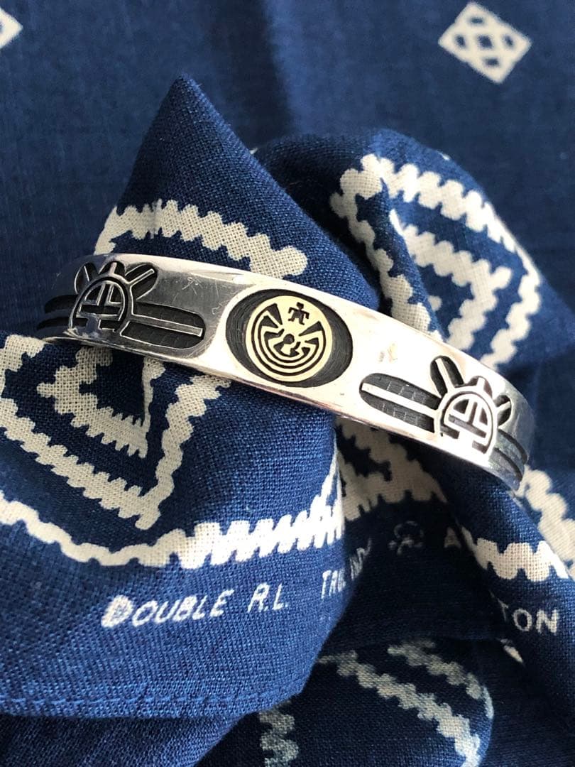 ジェイソンタカラ　オーバーレイ　バングル　メイズ　14K×シルバー　サンフェイス