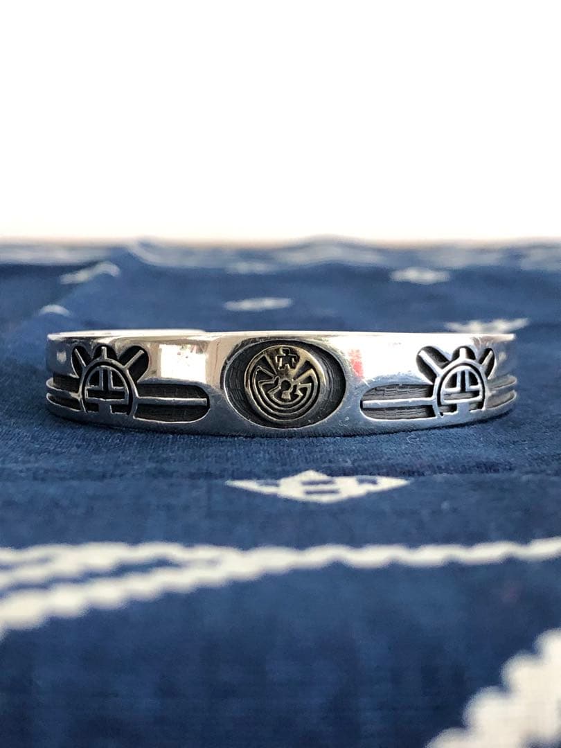 ジェイソンタカラ　オーバーレイ　バングル　メイズ　14K×シルバー　サンフェイス