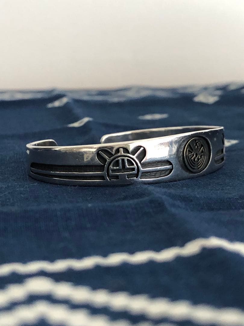 ジェイソンタカラ　オーバーレイ　バングル　メイズ　14K×シルバー　サンフェイス