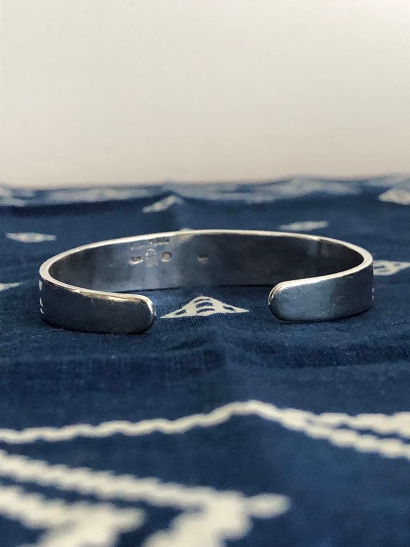 ジェイソンタカラ　オーバーレイ　バングル　メイズ　14K×シルバー　サンフェイス