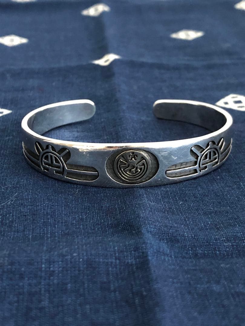 ジェイソンタカラ　オーバーレイ　バングル　メイズ　14K×シルバー　サンフェイス