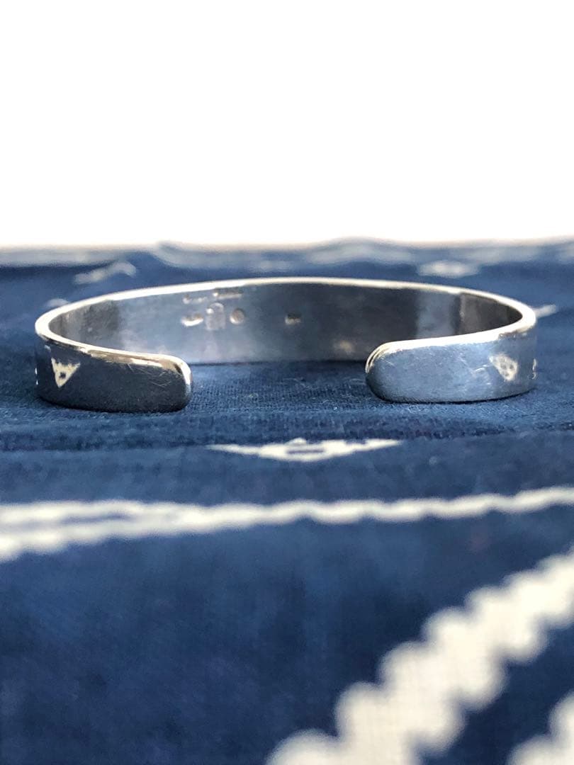 ジェイソンタカラ　オーバーレイ　バングル　メイズ　14K×シルバー　サンフェイス