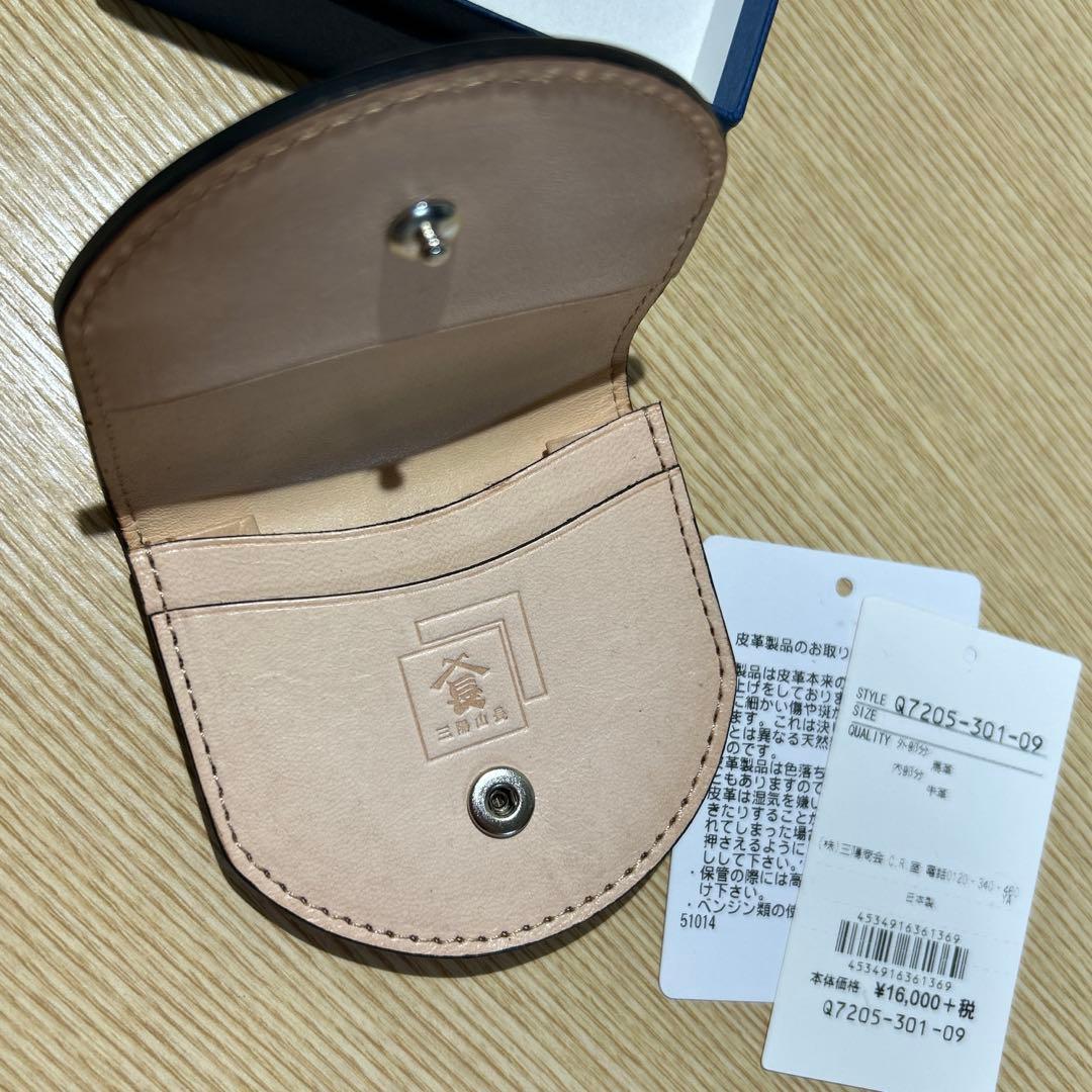 ￥17,600◆新品未使用ケース入★三陽山長　コードバン 小銭入れ★馬革★日本製