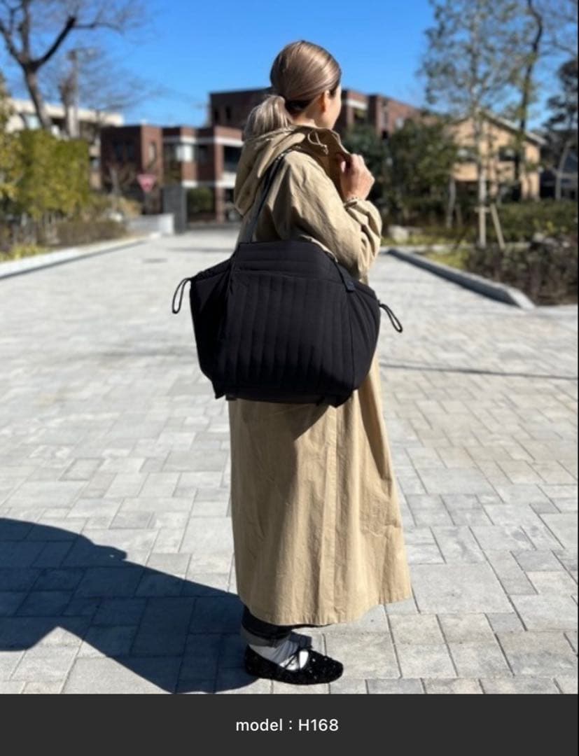 お取引中　SOLPRESA ブラック キルティング マザーズバッグ