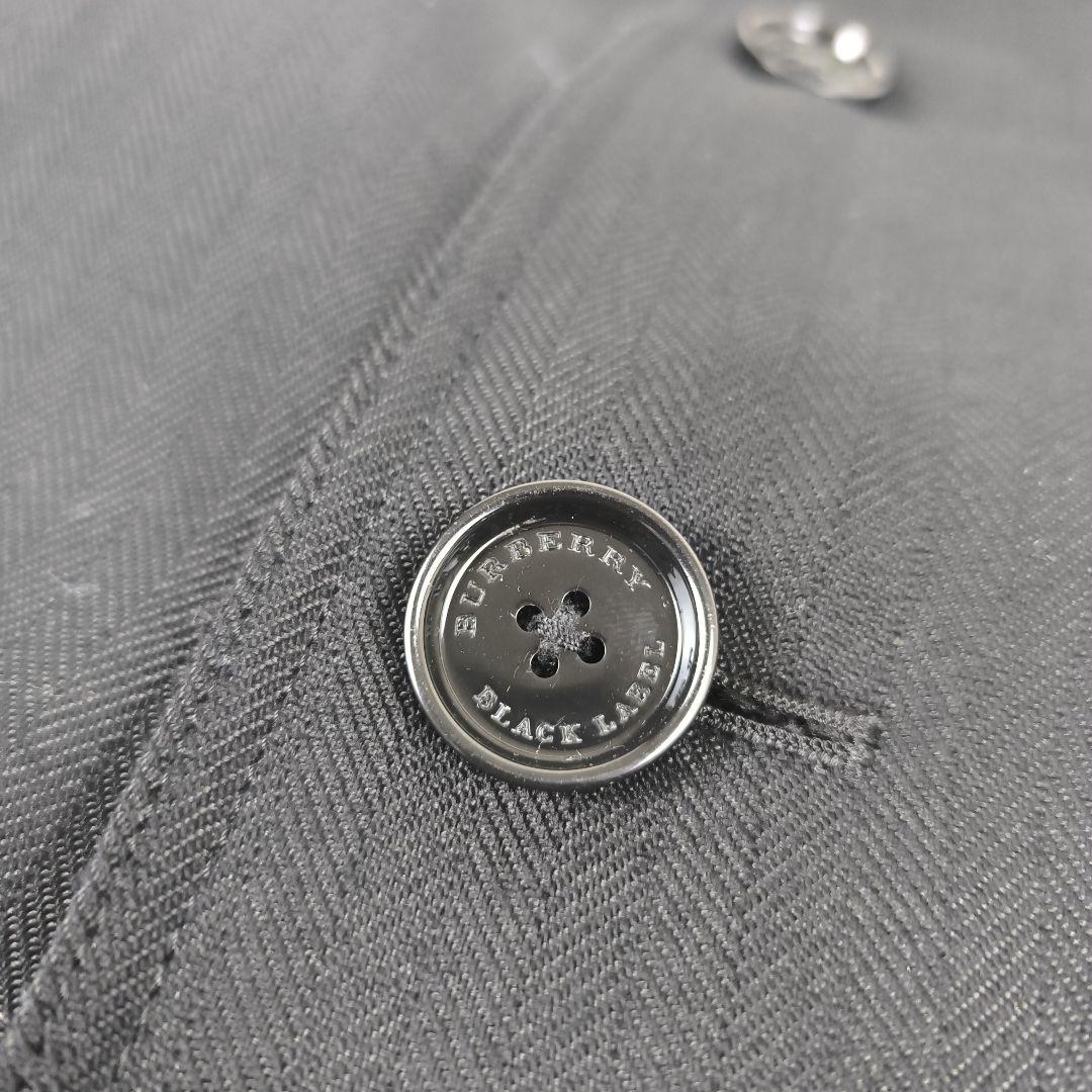 極美品✨ バ－バリーブラックレーベル トレンチコート ヘリンボーン チェック 黒