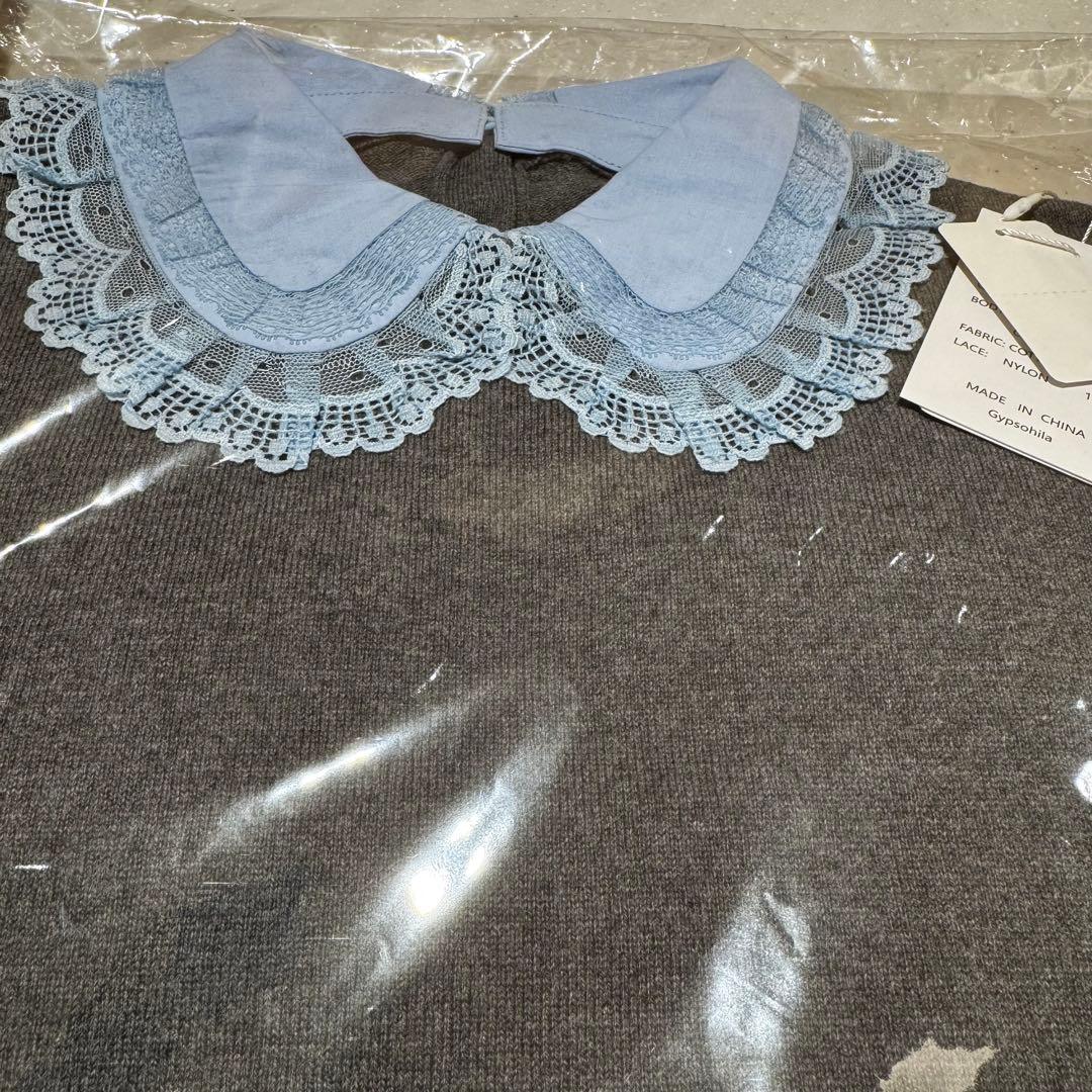 新品タグ付きgypsohilaジプソフィア レース　ニット　yori bibiy