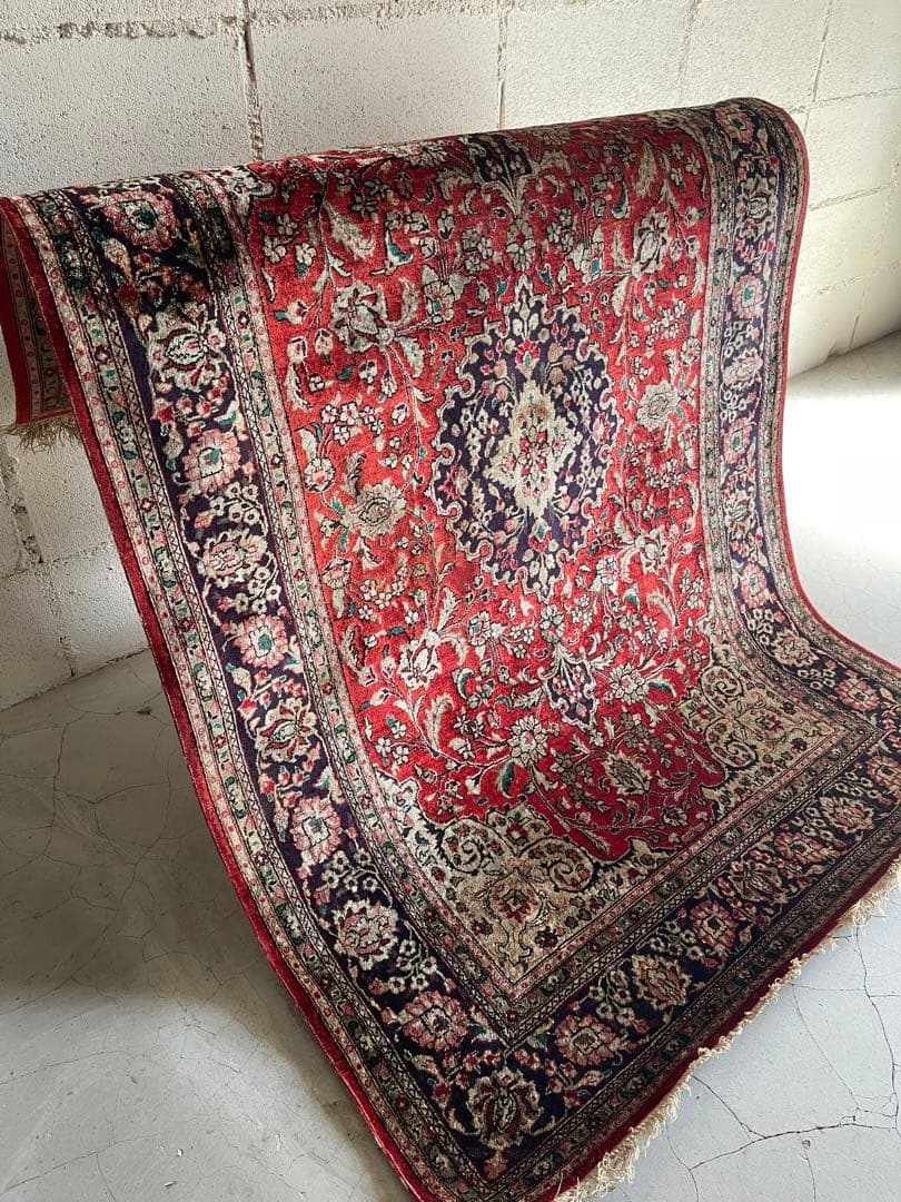 ペルシャ絨毯　シルク100% 100 × 152