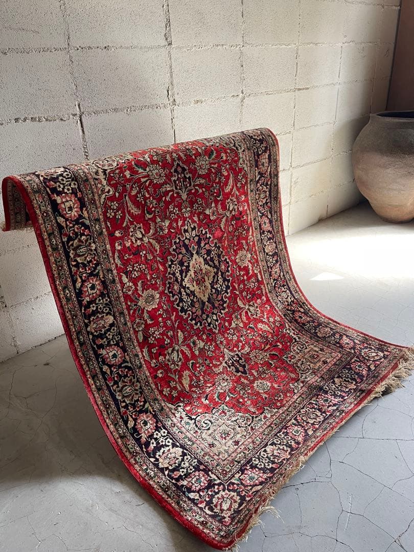 ペルシャ絨毯　シルク100% 100 × 152