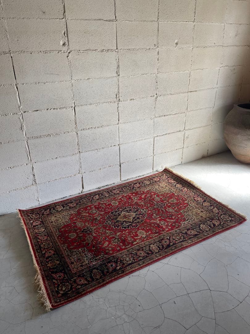 ペルシャ絨毯　シルク100% 100 × 152