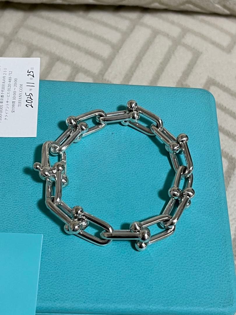 美品　ティファニー　ハードウェア　ラージリンク　ブレスレット　TIFFANY