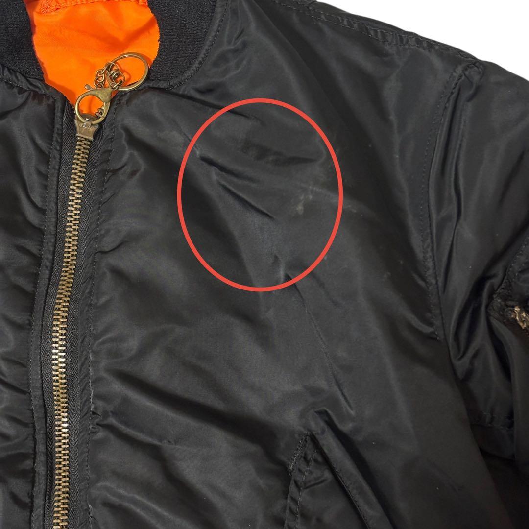 【人気】アルファインダストリーズ　ma-1 USA製　IDEALジップ L 短丈