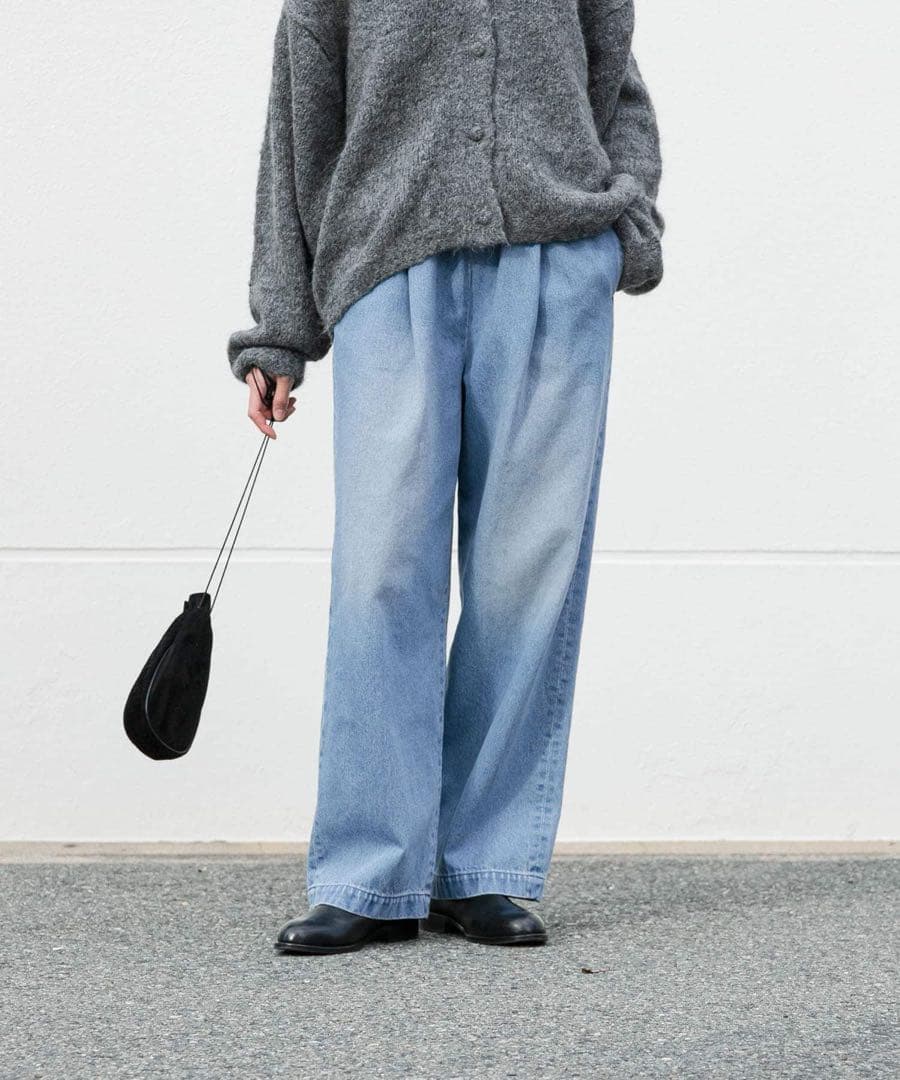 早割1/11まで【美品】フェードデニムイージーパンツ L/INDIGO