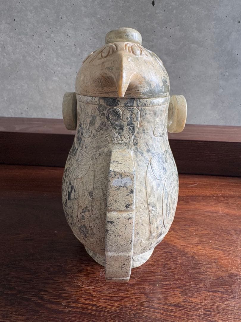 石？玉？の中国的な置物　中国美術 19cm 2.3 kg
