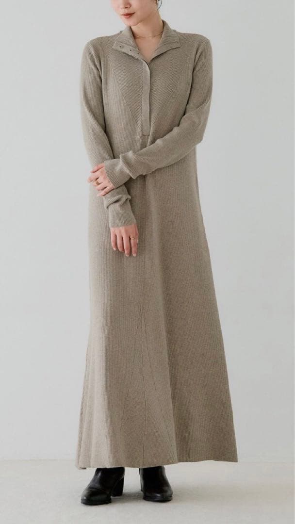 【試着のみ 未使用】crewre フロントフライニットワンピース　size1