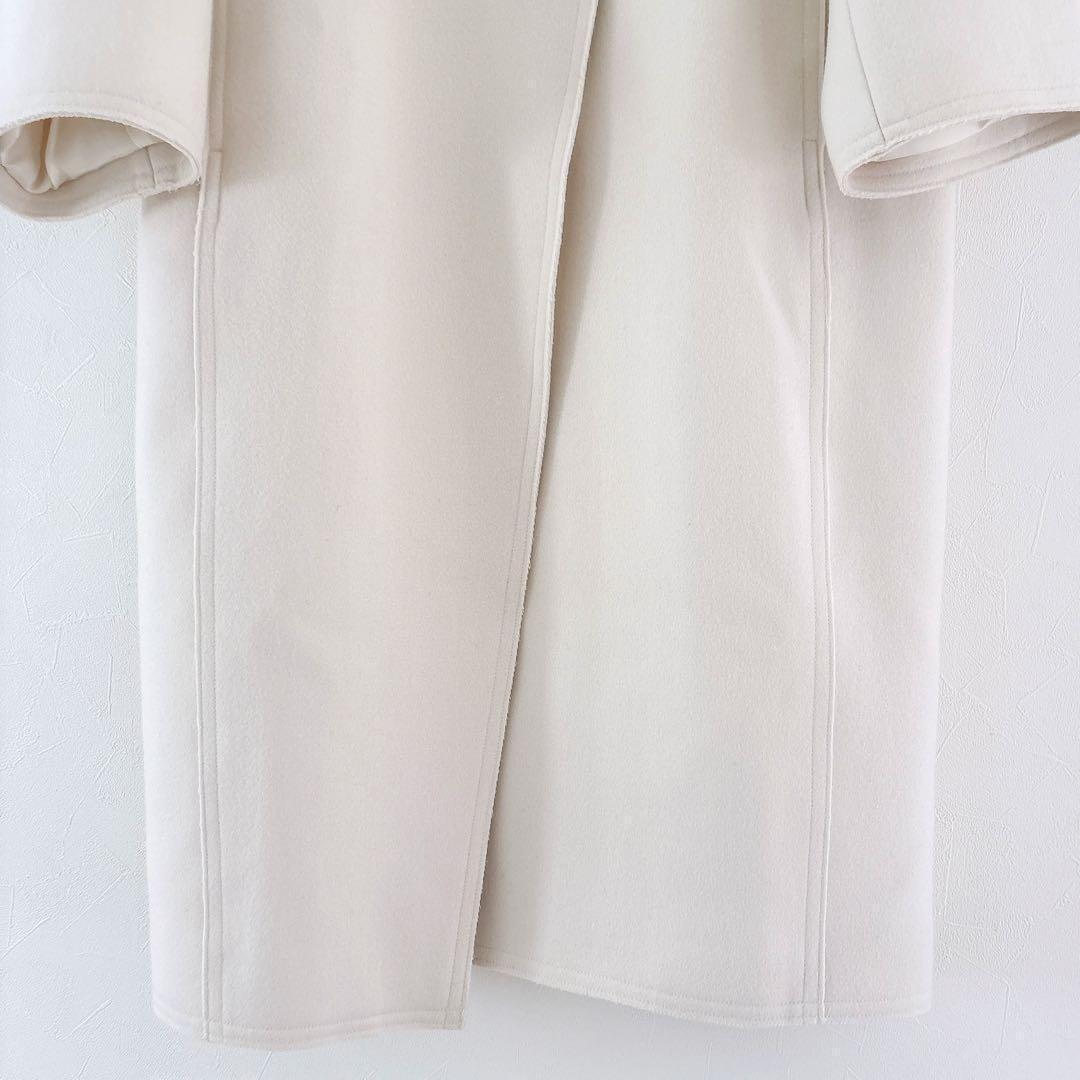 《新品》MAISON SPECIAL ローエッジコート S140メルトン 白 F