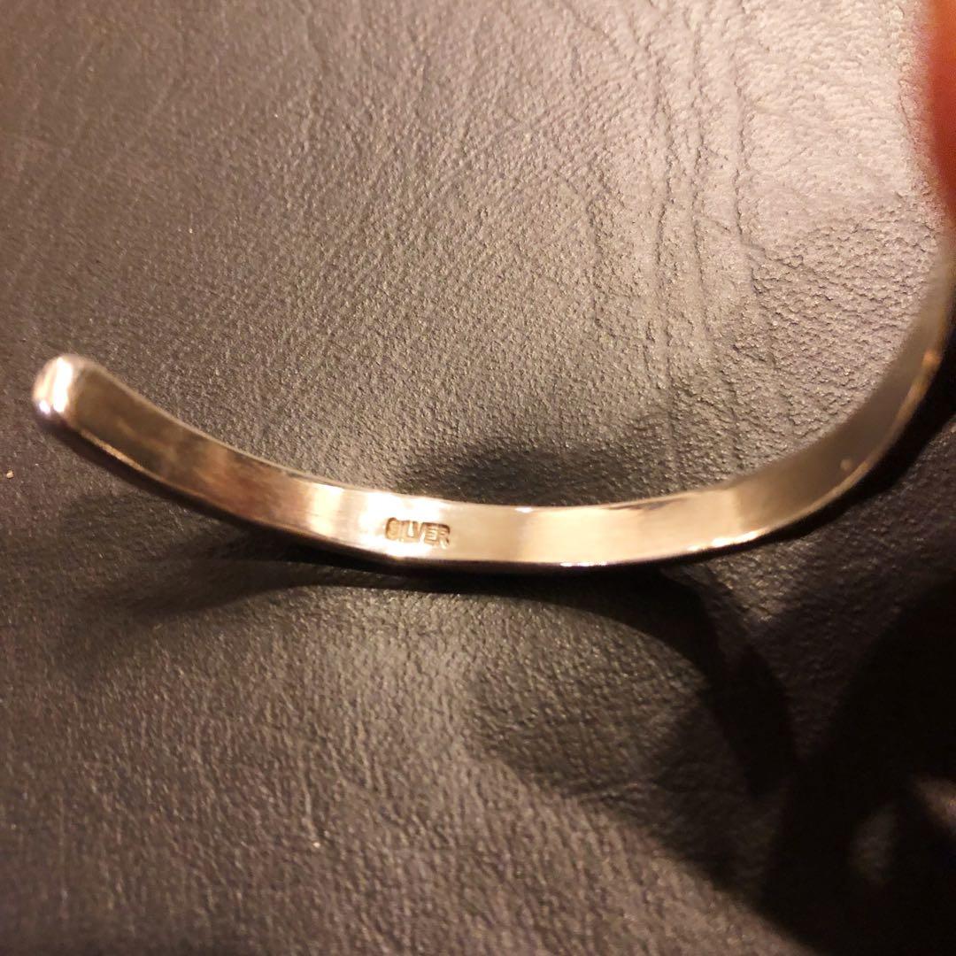 スモーキークォーツ　天然石　RosaMaria シルバーバングル　リング