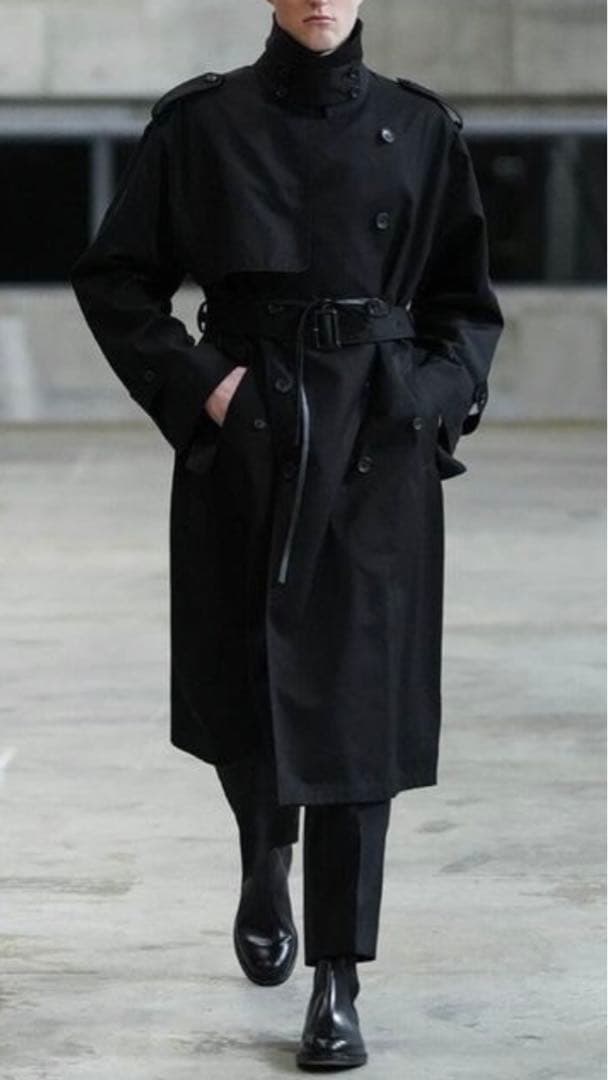 stein/シュタイン OVERSIZED TRENCH COAT ブラック L