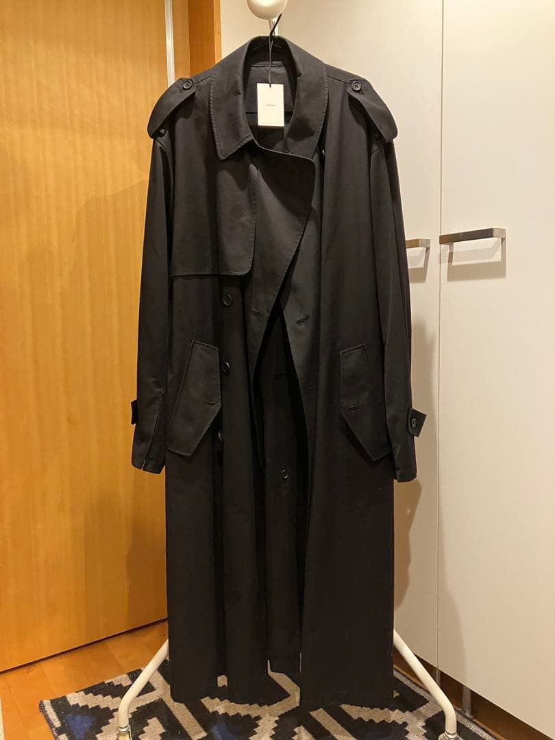 stein/シュタイン OVERSIZED TRENCH COAT ブラック L