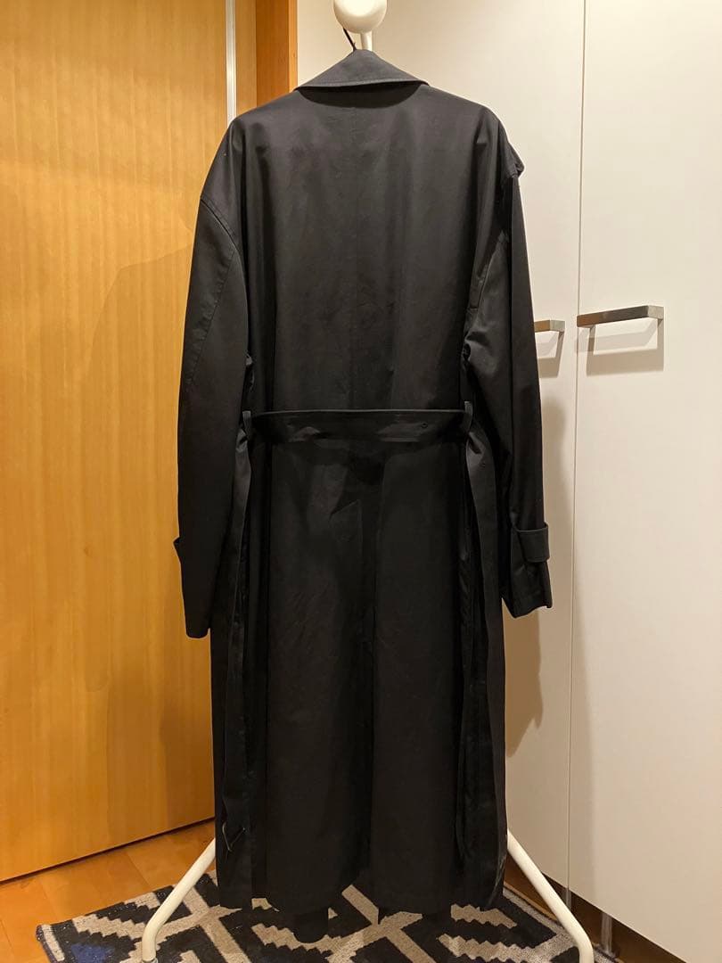 stein/シュタイン OVERSIZED TRENCH COAT ブラック L
