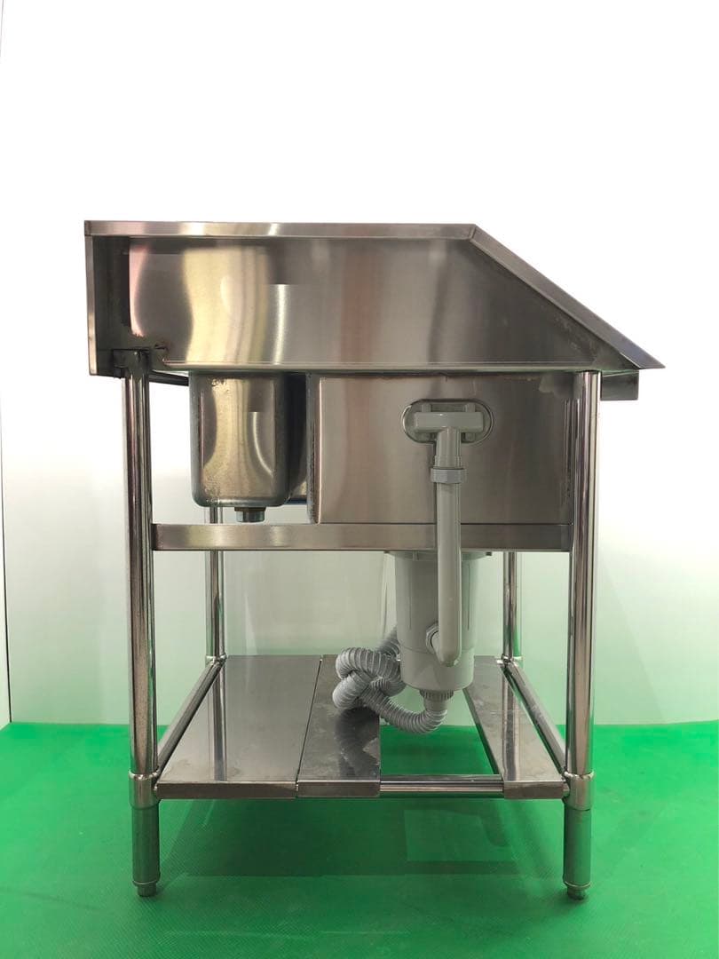 ☆地域限定送料無料☆工場整備品☆一槽ソイルドシンク右　幅720 ステンレス