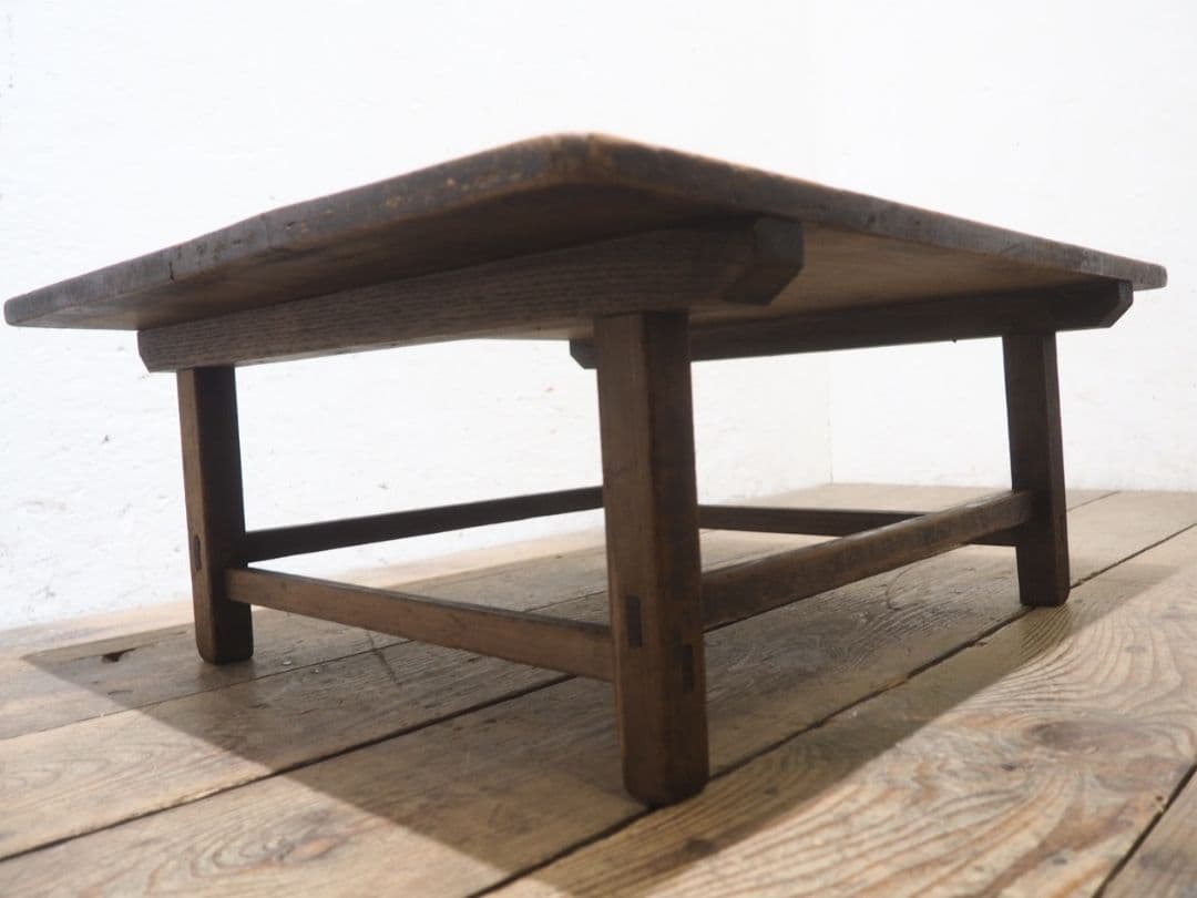 1258 アンティーク　文机　ローテーブル　座卓　ちゃぶ台　古家具　昭和レトロ