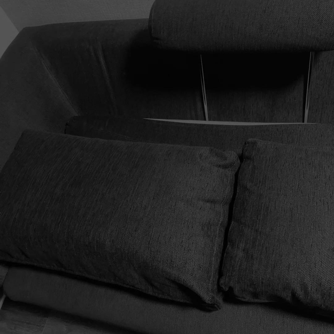 SPIGA ファブリックソファ 黒